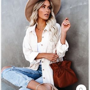 NWOT - VICI corduroy button down shirt